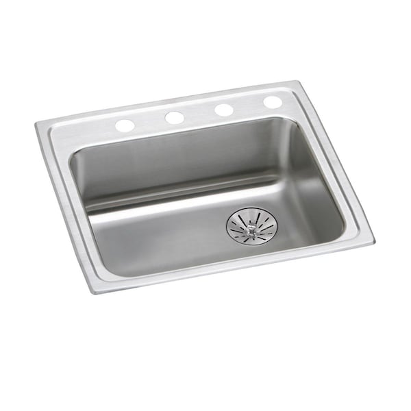 Elkay Lustertone Stainless Steel 22 X 19-1/2 X 6-1/2 Single Bowl Top Mount Ada Sink With Perfect Drain LRAD221965RPD3 - main